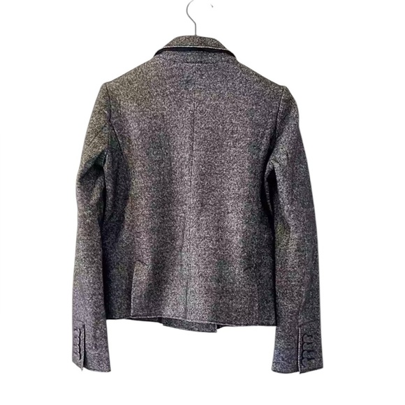 Women's J Crew Thandie Gray Marbled Double-Breasted Wool Blend Blazer Sz. 0 - Picture 6 of 13